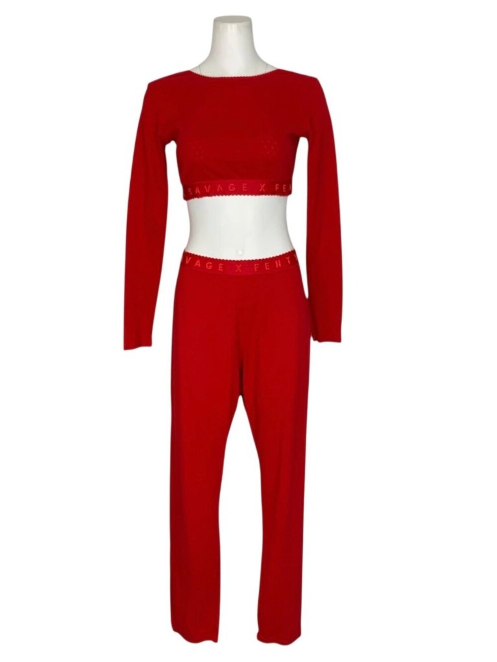 Savage X Fenty Pajama Set L Red Sleepwear